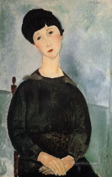 Mujer joven sentada 1918 Amedeo Modigliani Pinturas al óleo